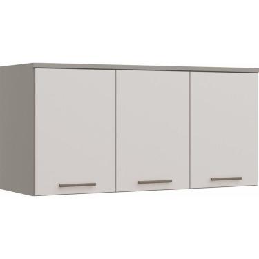 Imagem de Ponte Modulada Casal 3 Portas Elegance Móveis Castro Niquel Blanc