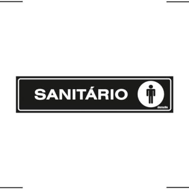 Imagem de Placa De Sinalização Sanitário Masculino 30x7 Ekomunike - A-431 F9e