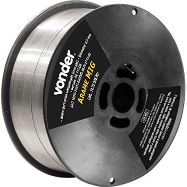 Imagem de Vonder, Arame Autoprotegido 0,8 Mm, Carretel Plástico De 1 Kg, Sem Gás.