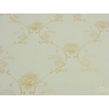 Imagem de Papel de Parede Lavável - Creme com Detalhes em Dourado - Rolo com 10m x 53cm - LMS-PPD-W2000-1 (M2000-1)