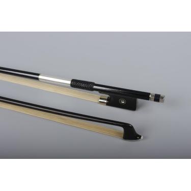 Imagem de 4/4 arco de violino tamanho completo arco de fibra de carbono arcos de ébano sapo com arco natural cabelo reto