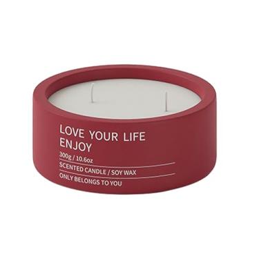 Imagem de 2 peças copo de vela de cerâmica minimalista e criativo nórdico para casa, vela de soja, copo vazio para casamento, jantar, festa-curta 11-OW-R0001 aroma de óleo de citronela