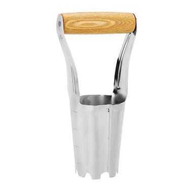 Imagem de Eadwiella Ferramenta de plantador de bulbo de cabo longo transplantador de bulbo ferramenta de plugue de soda ferramenta de plantio de flores com marcador de profundidade e dentes afiados para tulipas, narcisos e outras flores Garden Pro Plugger