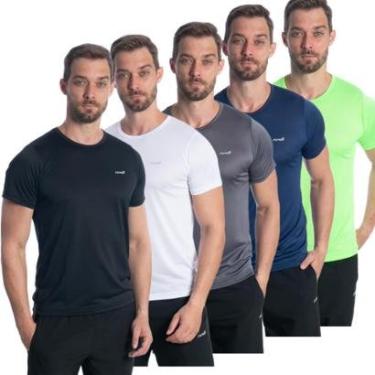 Imagem de Kit 5 Camiseta Dry Masculina Treino Acedemia Esporte Fitness-Masculino