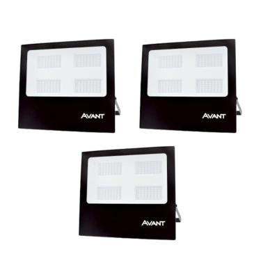 Imagem de Refletor Led Avant 200W 6500k Bivolt Preto 3 Unidades
