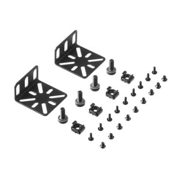 Imagem de PhyinLan Kit de montagem em rack para interruptores de 43.9 cm, orelhas de rack ajustáveis para Buffalo Tech, Cisco, NETGEAR, Dell, D-Link, Linksys e produtos TRENDnet, distância do furo ajustável
