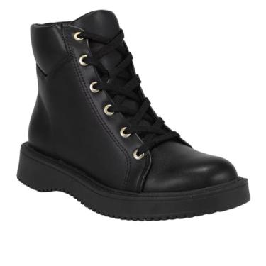 Imagem de Coturno Moleca Napa Floather Solado Tratorado Feminino Preto