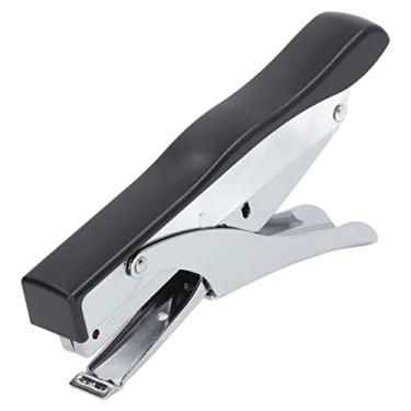 Imagem de Grampeador de Mesa de Metal Portátil, Pasta de Documentos Eficiente para Economia de Trabalho para Fábricas, Escolas, Aço Laminado a Frio (Preto)