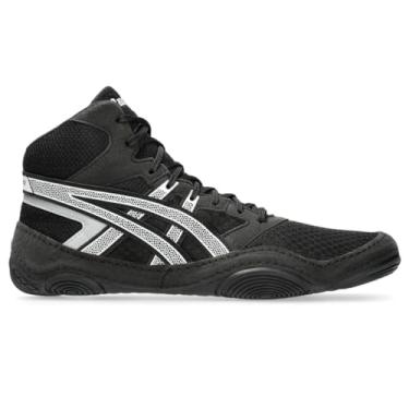 Imagem de ASICS Tênis de luta livre masculino Snapdown 4, Preto/branco, 10 Wide