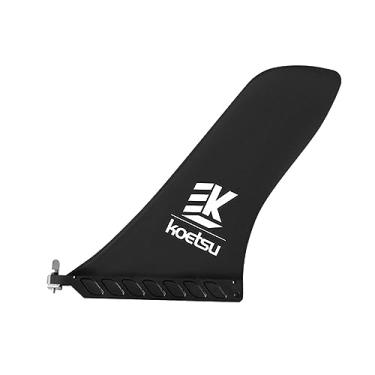 Imagem de kowaku Barbatanas de prancha de surfe Stand Up Paddle Fin Black Kayak Fin melhora a estabilidade do centro da cauda para prancha de surfe Longboard, acessório de peças, 28 cm