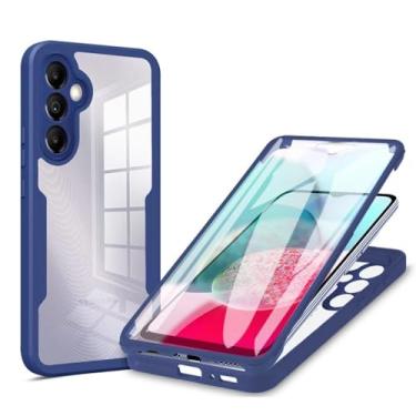 Imagem de Waillynice Capa protetora de tela de corpo inteiro 360 transparente para Samsung Galaxy A55 A35 A15 A14 A54 A34 A05 A05S A04S capa de telefone à prova de choque (azul, para Samsung A04S)