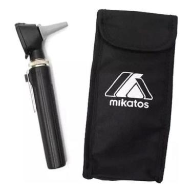 Imagem de Otoscópio + 14 Espe Lâmpada Led Luz Branca Mikatos Cor Preto