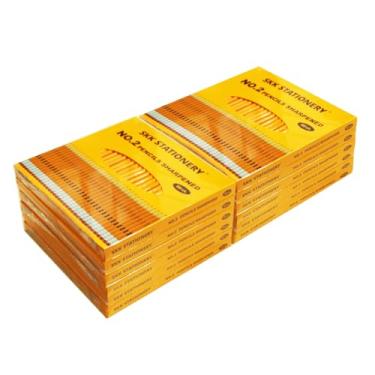 Imagem de SKKSTATIONERY Conjunto de 600 lápis com 2 lápis HB pré-afiados, lápis de madeira afiados para material de professor de volta às aulas, escrever, desenhar e esboçar, 50 peças x 12 caixas