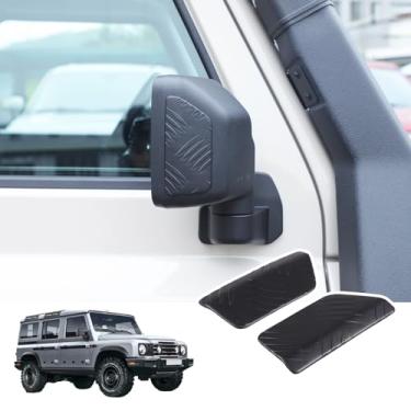 Imagem de Bekantogy Protetores de espelho retrovisor de carro antiarranhões compatíveis com INEOS Grenadier 2020-2024 Liga de alumínio espelho de proteção anticorte guarnições espelho retrovisor adesivo de
