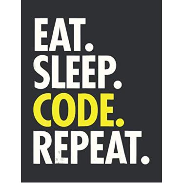 Imagem de EAT SLEEP CODE REPEAT (Monthly Planner 2021): Blue Sky 2021 Monthly Planner, Best Tech Gifts 2020 Uk