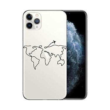 Imagem de World Map Planes Travel Soft Silicone Phone Case para Apple iPhone XR X XS 11 Pro Max 6 6S 7 8 Plus 5 5S SE 2020 Cover, c726, para iphone 8Plus