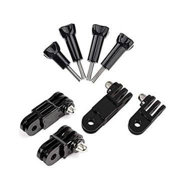 Imagem de Conjunto de adaptador de braço pivô de extensão ajustável de 3 vias - longo e curto reto 35 mm/50 mm Conversor de conector de juntas de direção inversa para GoPro Hero Series, SJCAM, Levin, DBPOWER,