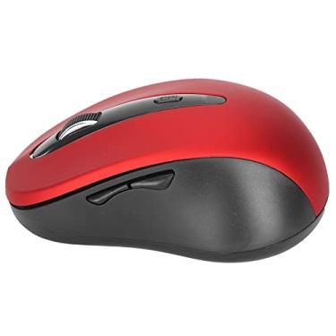 Imagem de Mouse de Computador Sem Fio, Mouse Sem Fio, Mini Roda de Rolagem de Quatro Direções, Mouse óptico Suave e Sem Rebarbas para Casa e Escritório (Vermelho)