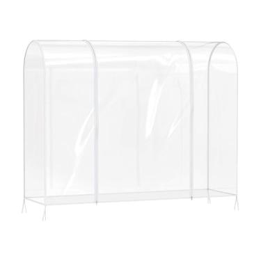 Imagem de Generic Capa protetora transparente para cabideiro de roupas à prova d'água para guarda-roupas para vestidos em casa, 160cm X 50cm X 150cm