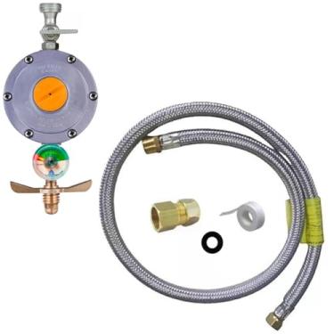 Imagem de Kit Instalação Gás 13kg Glp Mang 80cm Regulador 2kg Aliança