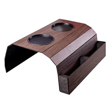 Imagem de Bandeja Flexível Porta Copos para Braço de Sofá com Suporte Apoio para Controle Remoto