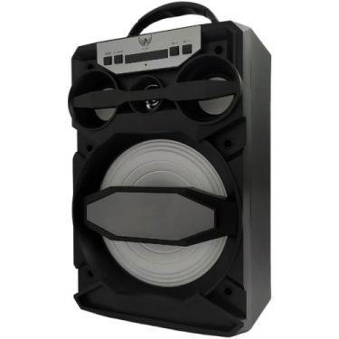 Imagem de Caixa  De Som Via Amplificada Potente Portátil Pendrive Cartão Sd Led 