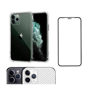 Imagem de Kit Capa Anti Impacto + Película 3D 5D 6D 9D Borda Protetora Iphone 11