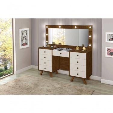 Imagem de Penteadeira Com Led Gaveta Central Com Organizador