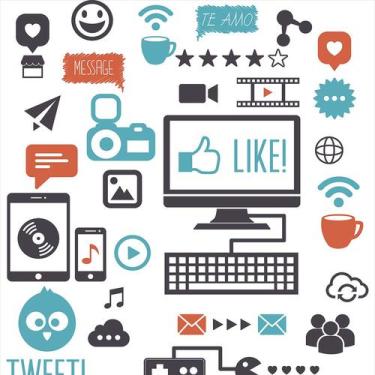 Imagem de Papel De Parede Adesivo Lavável Loja De Informática Computador Celular