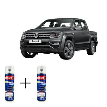 Imagem de Spray automotivo cinza indium vw + verniz spray 300ml - Sherwin Willia