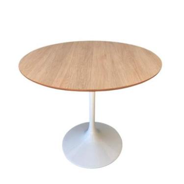 Imagem de Mesa de Jantar Tulipa Saarinen Redonda 120cm Base Branca Tampo Jade - 