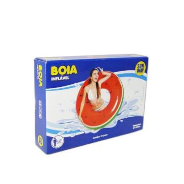 Imagem de Boia Circular Inflavel Jumbo Melancia Sun Way 125Cm De - Bóia
