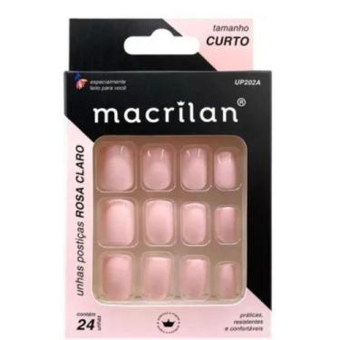 Imagem de Unhas Postiças Macrilan Tamanho Curto, Rosa Claro - UP202A