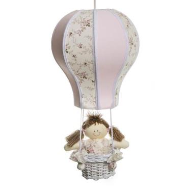 Imagem de Lustre Balão Cintura Rosa Quarto Bebê Infantil Menina - Potinho de mel