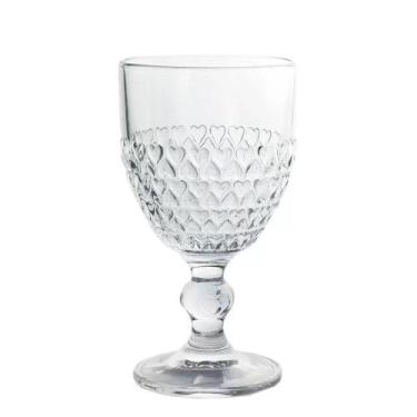 Imagem de Taça de Vidro Coração Cor Transparente  para Água Lyor 330ml