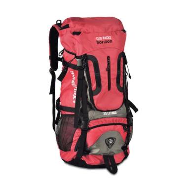 Imagem de Mochila esporte 55l camping trilha mochilão resistente - Clio, Vermelh