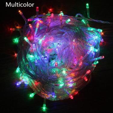 Imagem de Pisca Colorido Fio Transparente 200 Lâmpadas 8 Funções Led 127v 15m - 