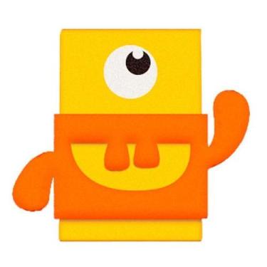 Imagem de Borracha Monstrinho Leo&Leo Amarelo 