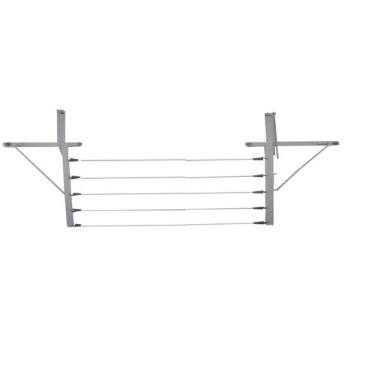 Imagem de Varal De Muro/parede Com Mão Francesa 5 Cordas De Até 5 mts. - Jr Vara