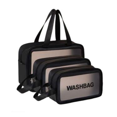 Imagem de Kit 3 necesserie organizadora para maquiagem/viagem - YEPP , Preto