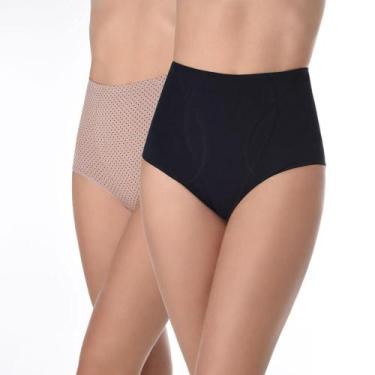 Imagem de Kit 2 Calcinhas Preto/Chocolate Poá Love Secret 42315 Pós Parto, Preto