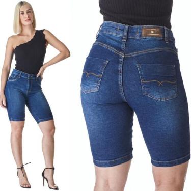 Imagem de Bermuda Jeans HNO Jeans Ciclista Hot Pants Azul, 50