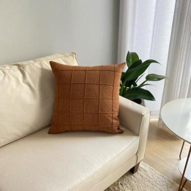 Imagem de Capa de Almofada Linho Square Canela 50cm - Andréia Carvalho Decoração