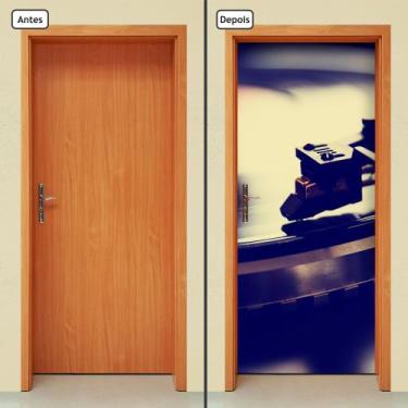 Imagem de Adesivo Decorativo de Porta - Toca Discos - Vitrola - 768cnpt - Allodi
