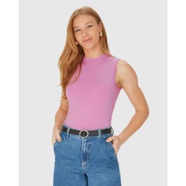 Imagem de Blusa Regata Feminina Canelada Malwee Ref. 66036, Lilás 1127, M