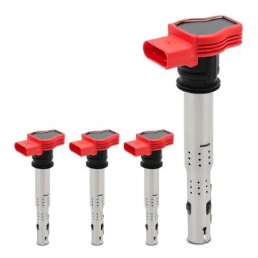 Imagem de Conjunto de 4 bobinas de ignição para Audi Q5 Q7 R8 S4 S5 S6 S8 A4 A6 A8 Quattro Porsche Cayenne Panamera Volkswagen Touareg