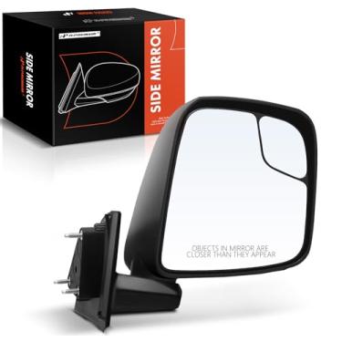 Imagem de A-Premium Espelho retrovisor manual do lado do passageiro - compatível com Nissan NV200 2013-2021 e Chevrolet City Express 2015-2018 - Espelho retrovisor externo preto dobrável manual não aquecido com