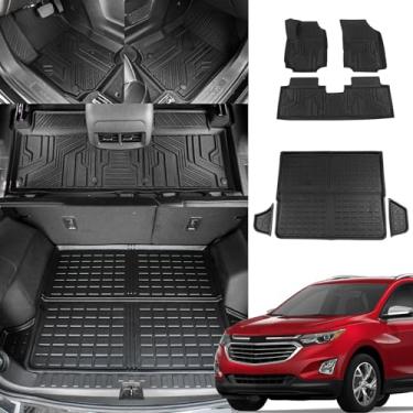 Imagem de Bomely Fit 2018-2022 Chevrolet Equinox Tapetes Cargo Liner GMC Terrain TPE All Weather Trunk Mat Chevy Equinox Accessories (Tapete traseiro + tapetes)