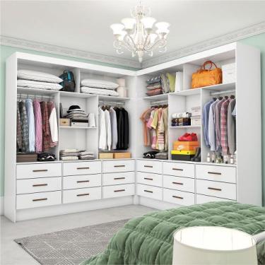 Imagem de Closet Casal Duplo Sevilha Premium 18 Gavetas Carioca Móveis - Carioca