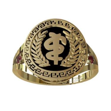 Imagem de Anel De Formatura De Odontologia Em Ouro 18K - Vieira  Cruz Joias, 27,